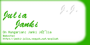 julia janki business card